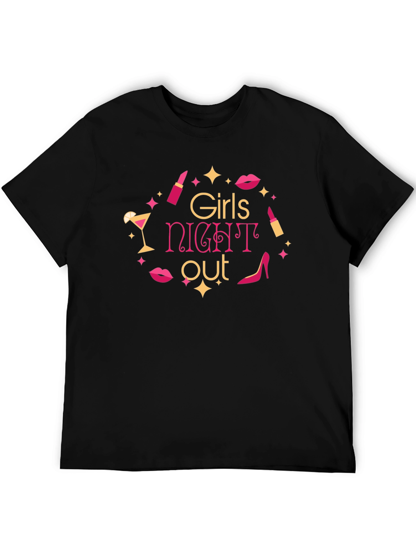 Girls Night Out Graphic Tee - Black