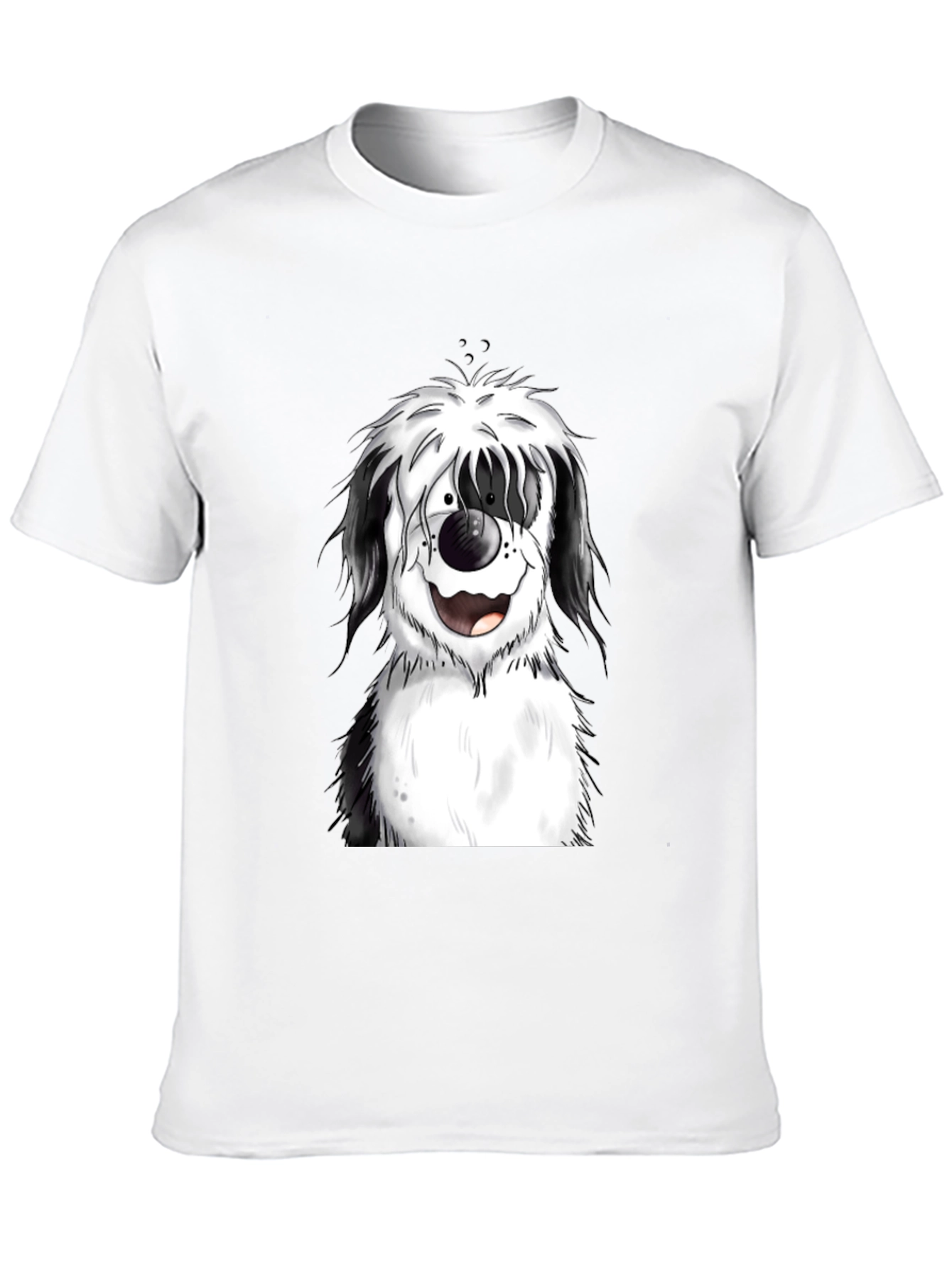 Dog Cartoon Graphic Black T-Shirt