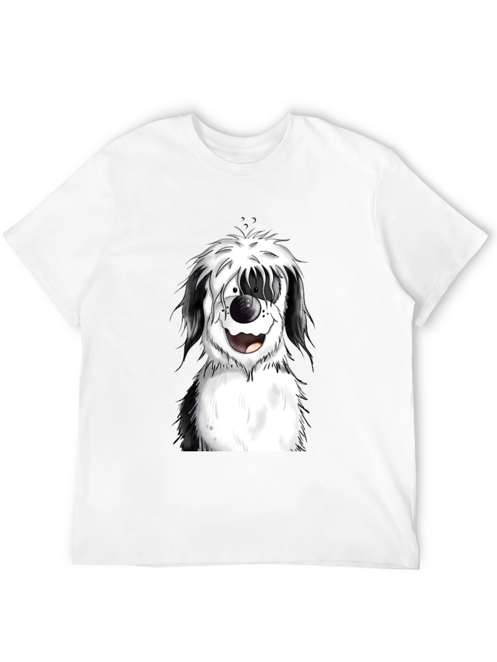 Dog Cartoon Graphic Black T-Shirt
