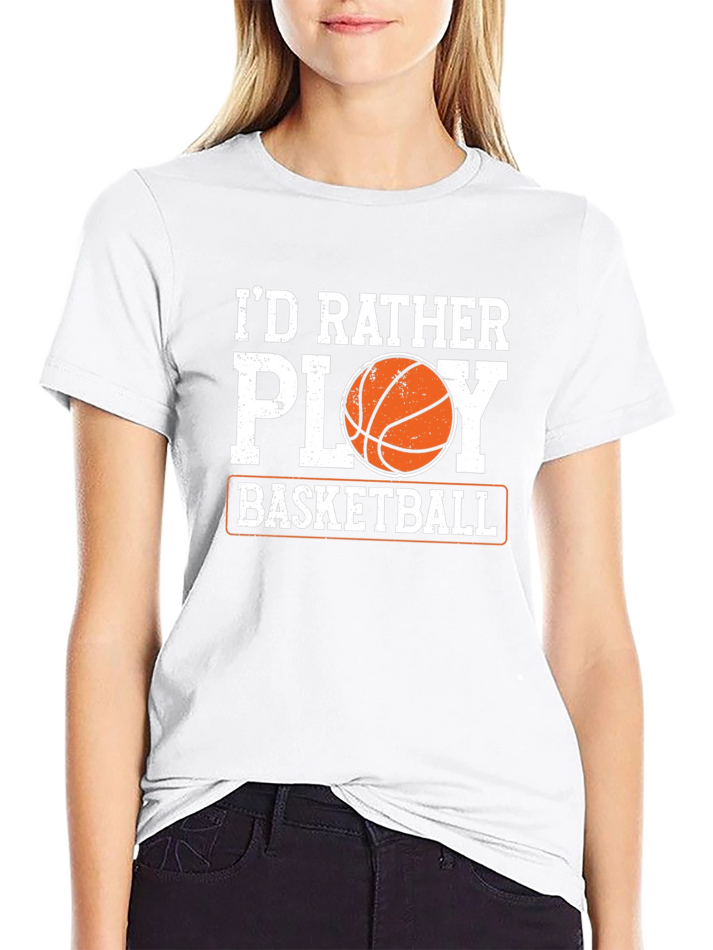 Basketball Lovers Tee: Id Rather Play Basketball