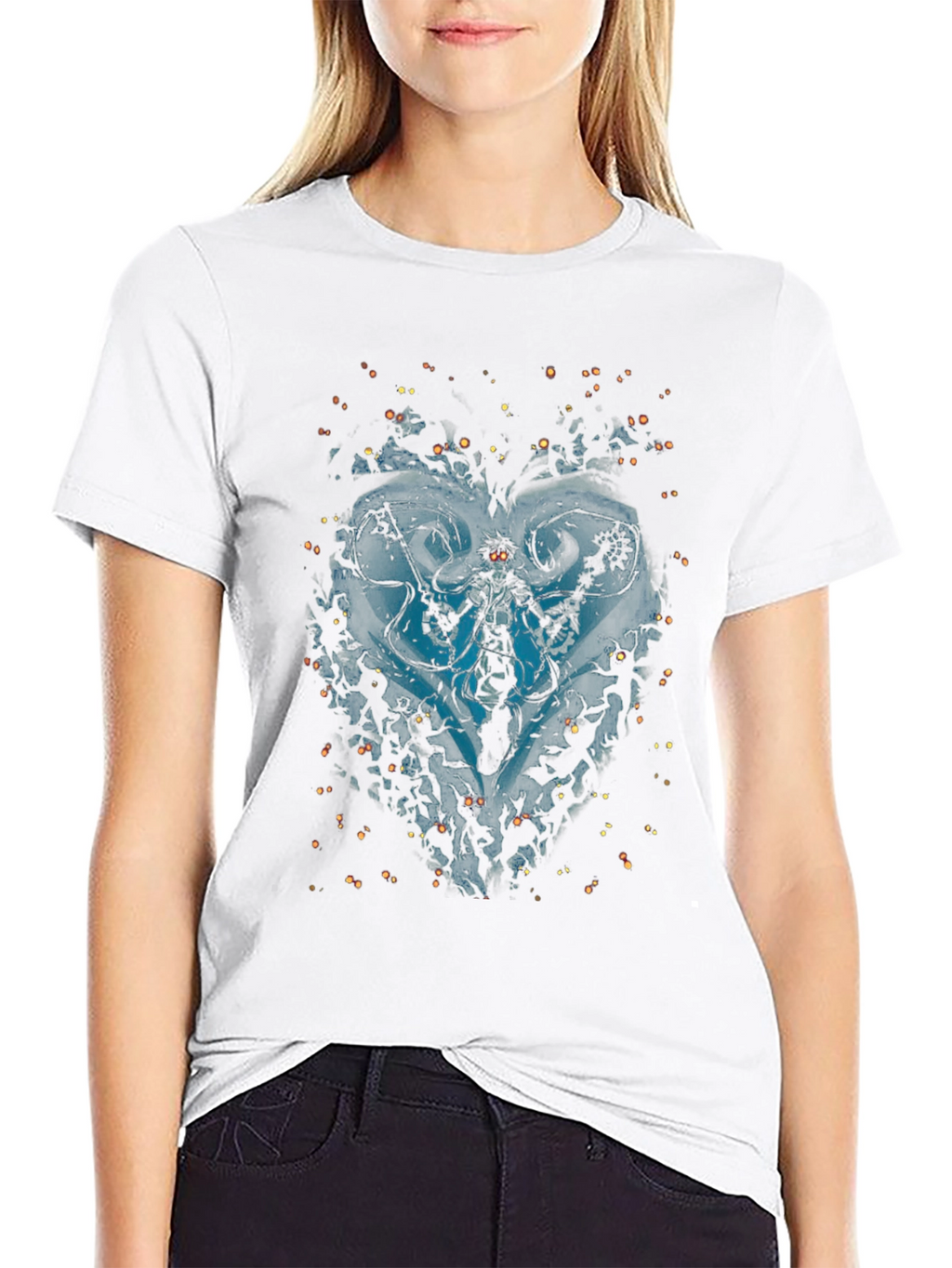 Mens Black Graphic Print T-Shirt
