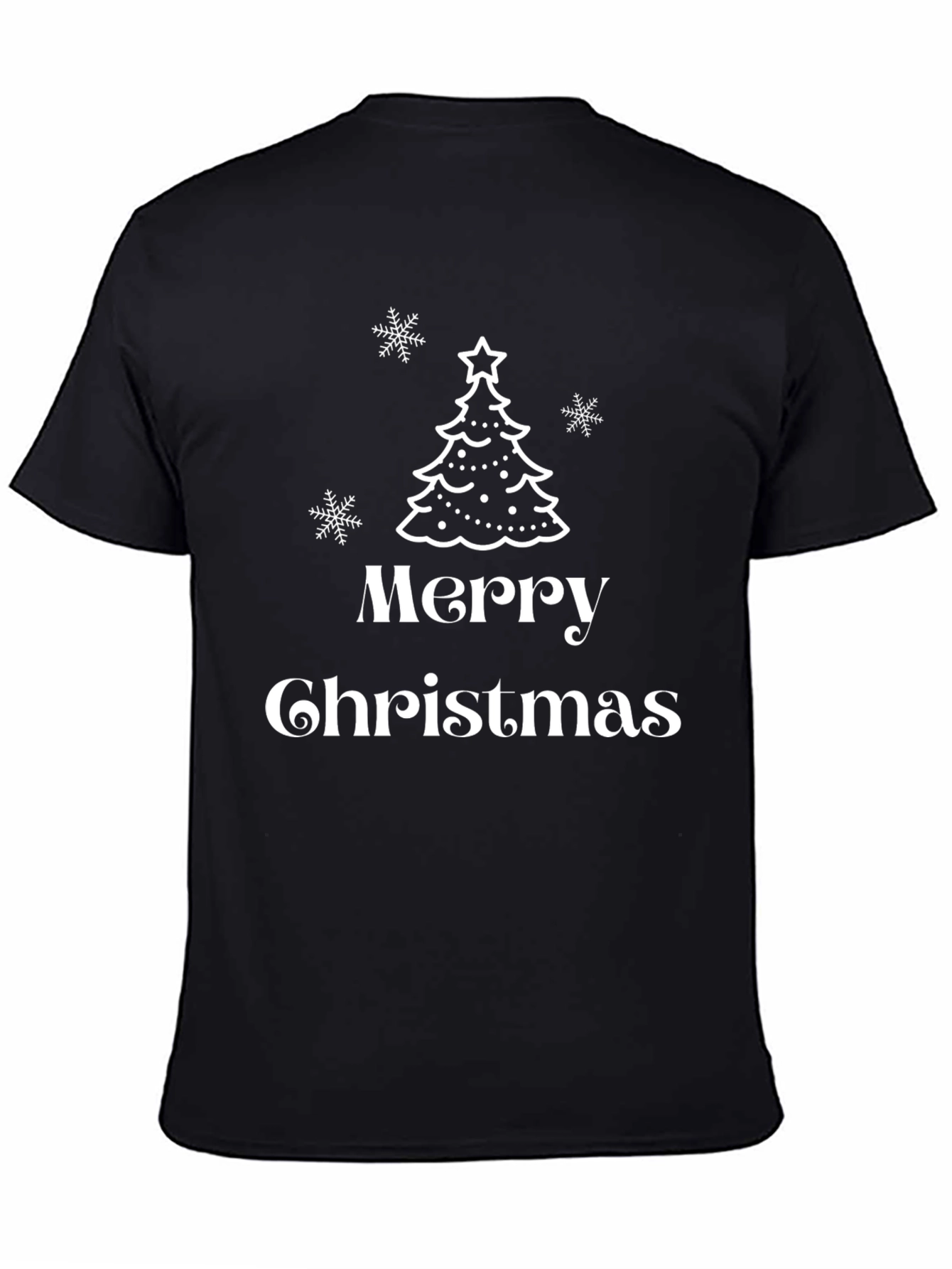 Merry Christmas Tree Graphic T-Shirt