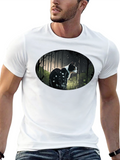 Cat in Forest Graphic T-Shirt