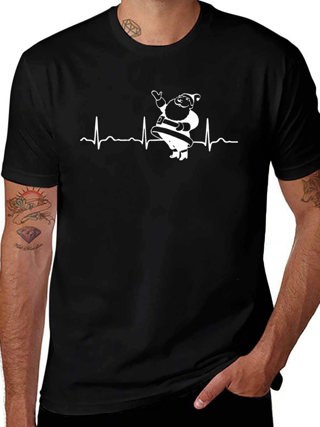 Santa Claus Heartbeat T-Shirt