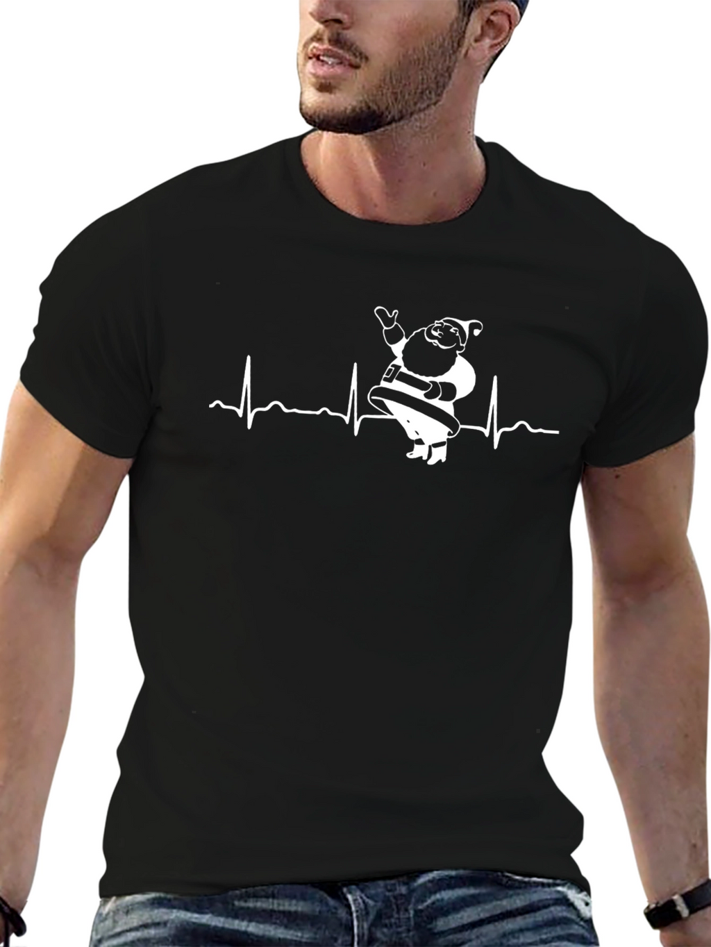 Santa Claus Heartbeat T-Shirt