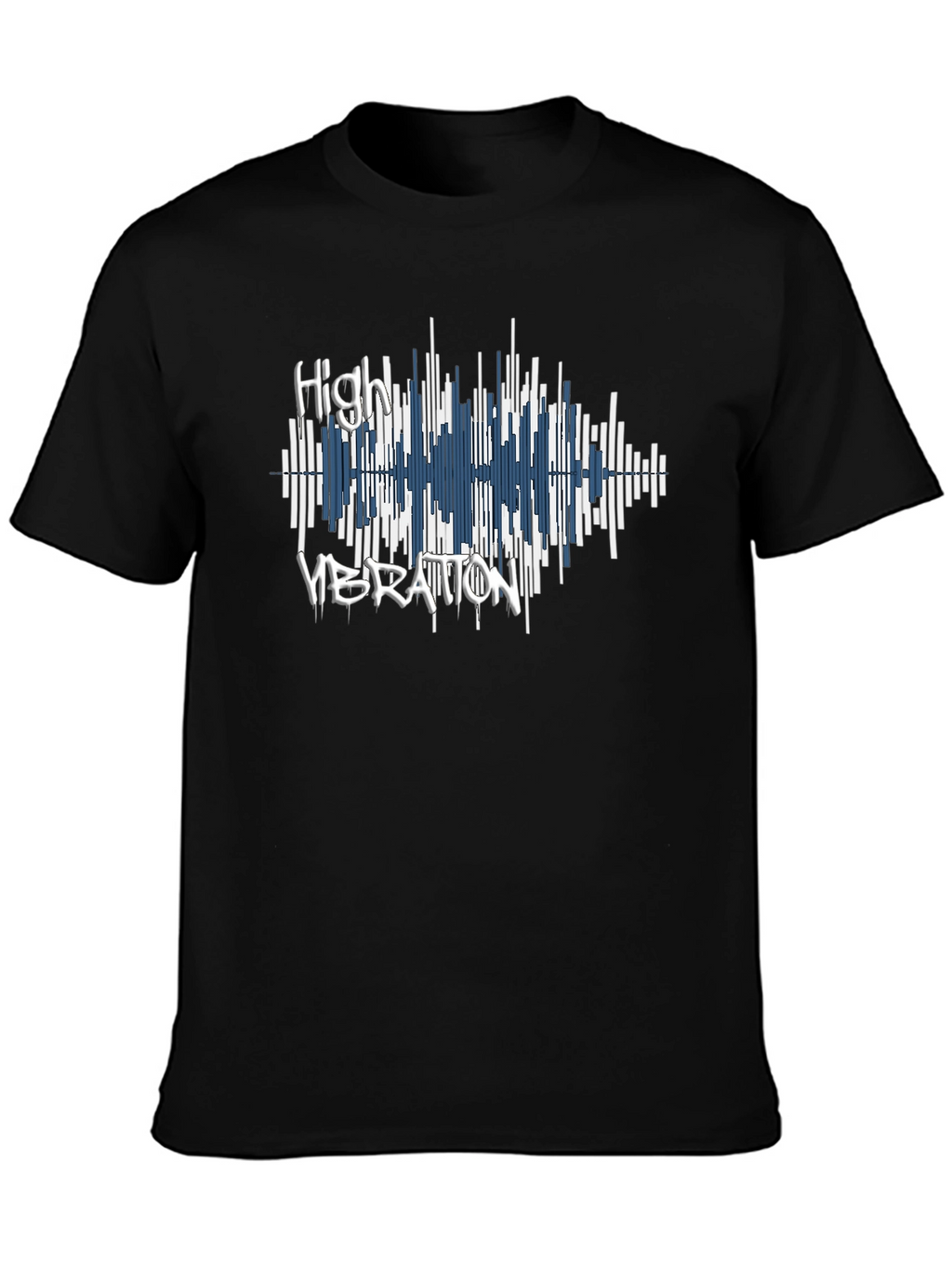 High Vibration Graphic Tee - Black Cotton T-Shirt