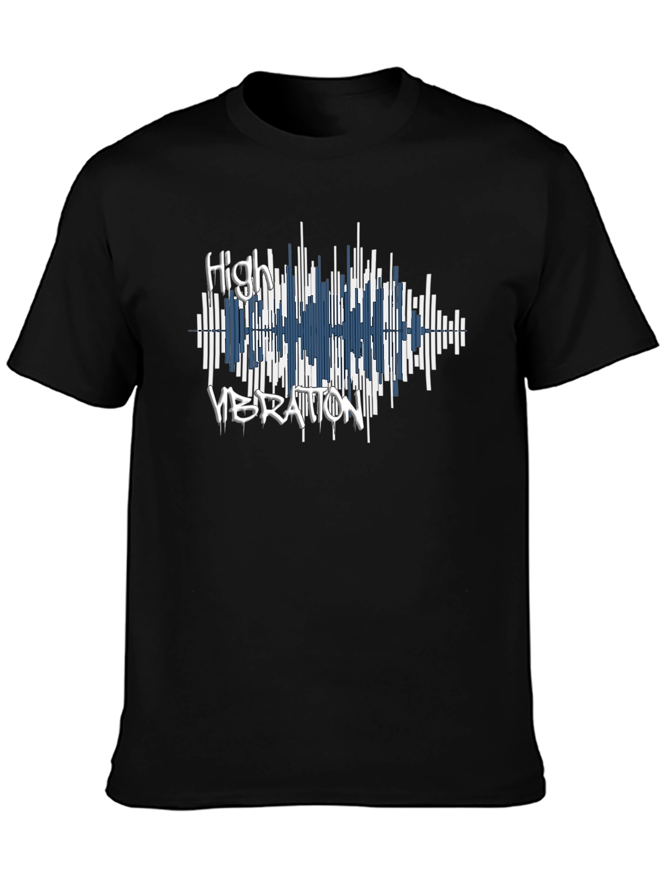 High Vibration Graphic Tee - Black Cotton T-Shirt