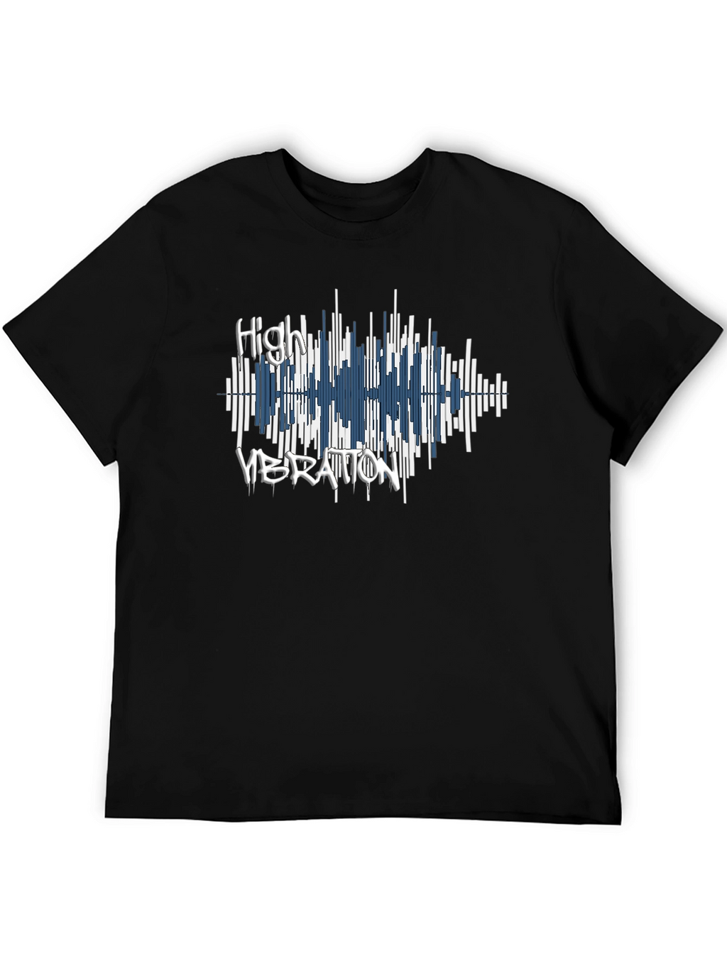 High Vibration Graphic Tee - Black Cotton T-Shirt