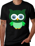 Owl Graphic Tee - Unique Design Soft Cotton Blend