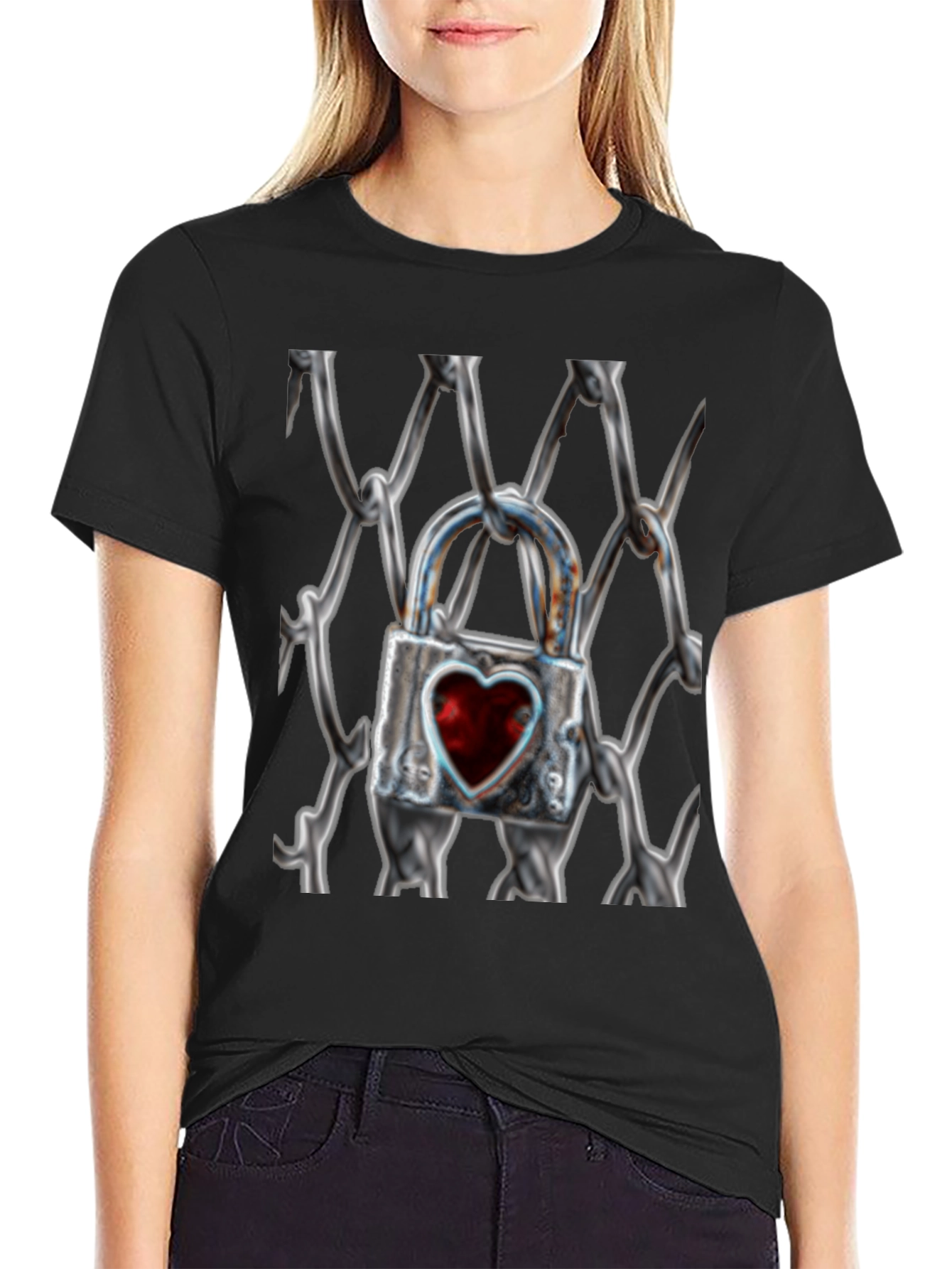 Heart Lock on Chains T-Shirt