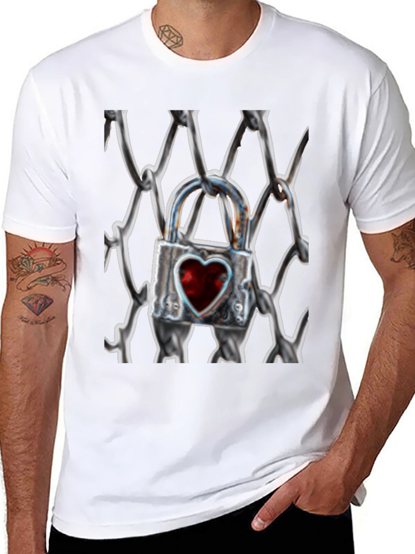 Heart Lock on Chains T-Shirt