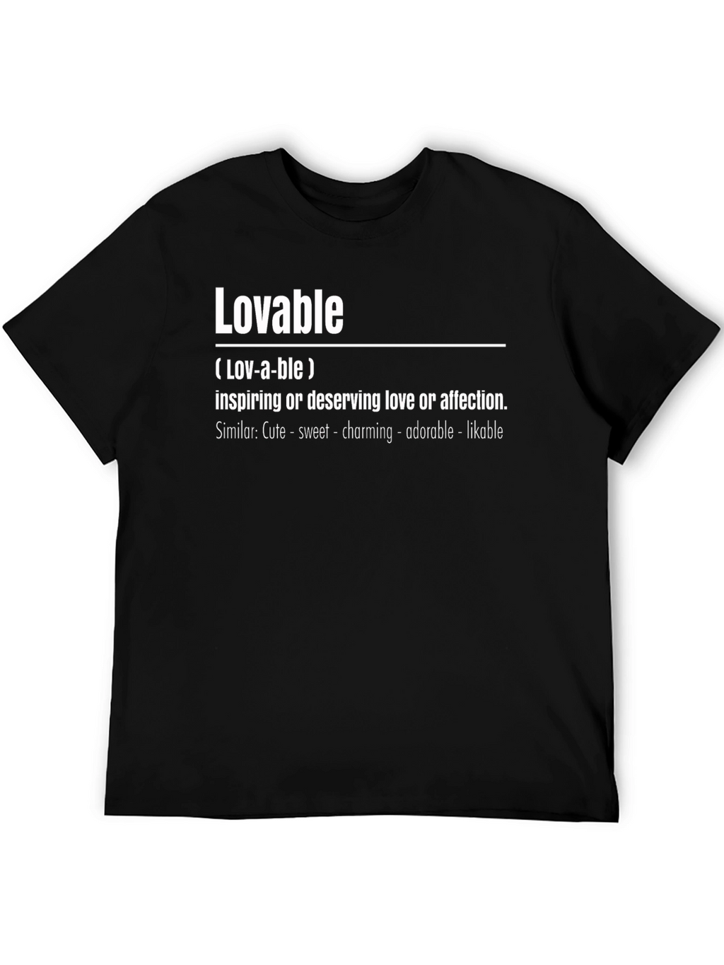 Lovable Definition Black T-Shirt
