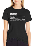 Lovable Definition Black T-Shirt