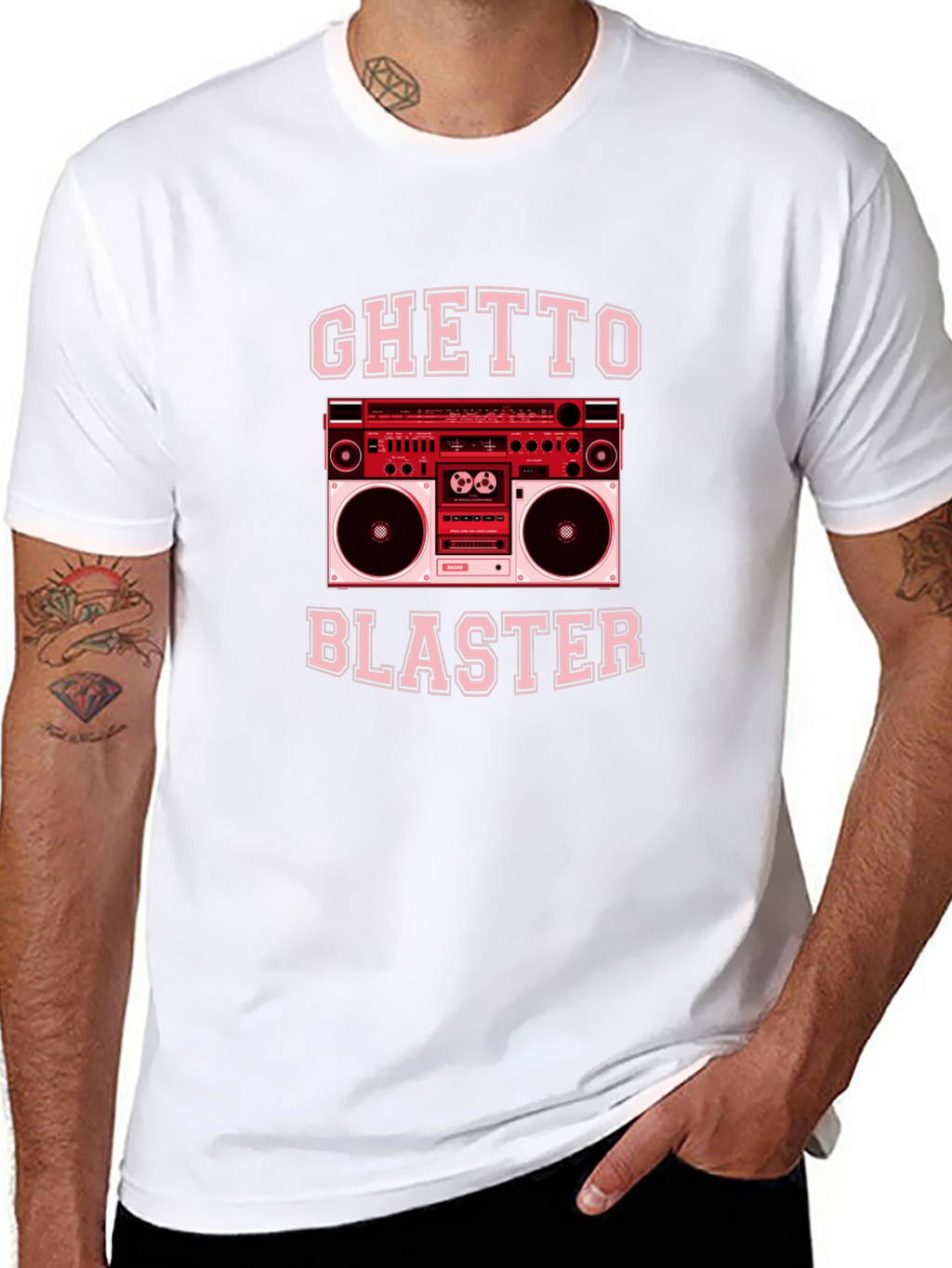 Ghetto Blaster Retro Boombox Graphic T-Shirt
