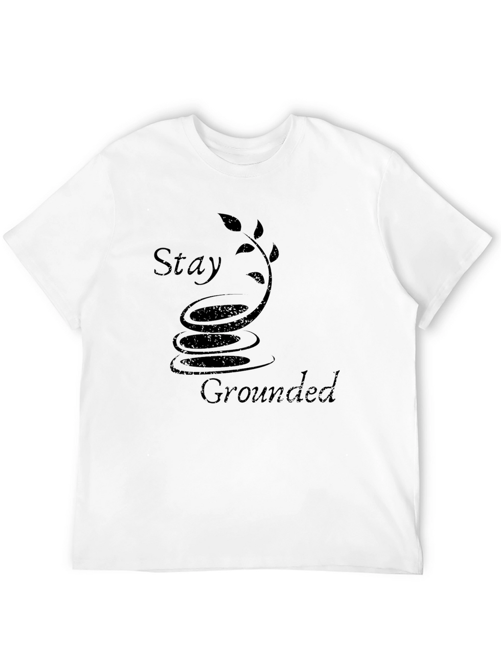 Stay Grounded Black Graphic Tee - Zen Inspired