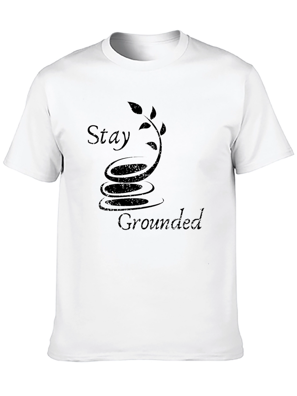 Stay Grounded Black Graphic Tee - Zen Inspired