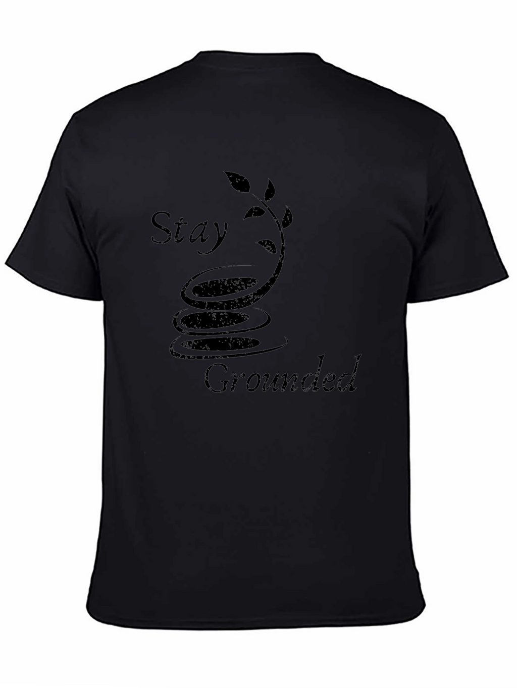 Stay Grounded Black Graphic Tee - Zen Inspired
