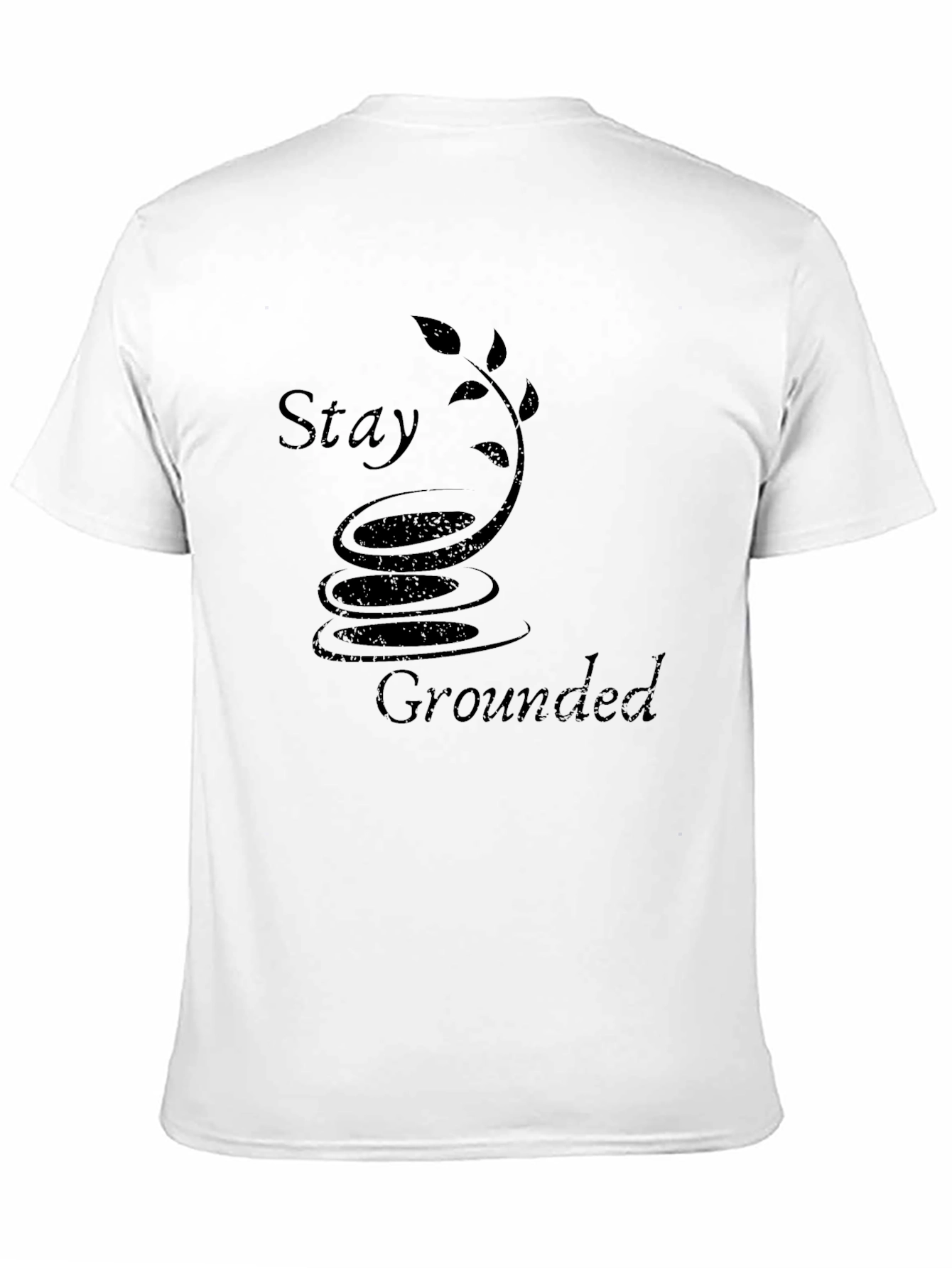 Stay Grounded Black Graphic Tee - Zen Inspired