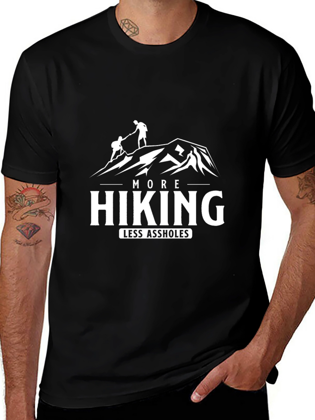 More Hiking Less A**holes T-Shirt