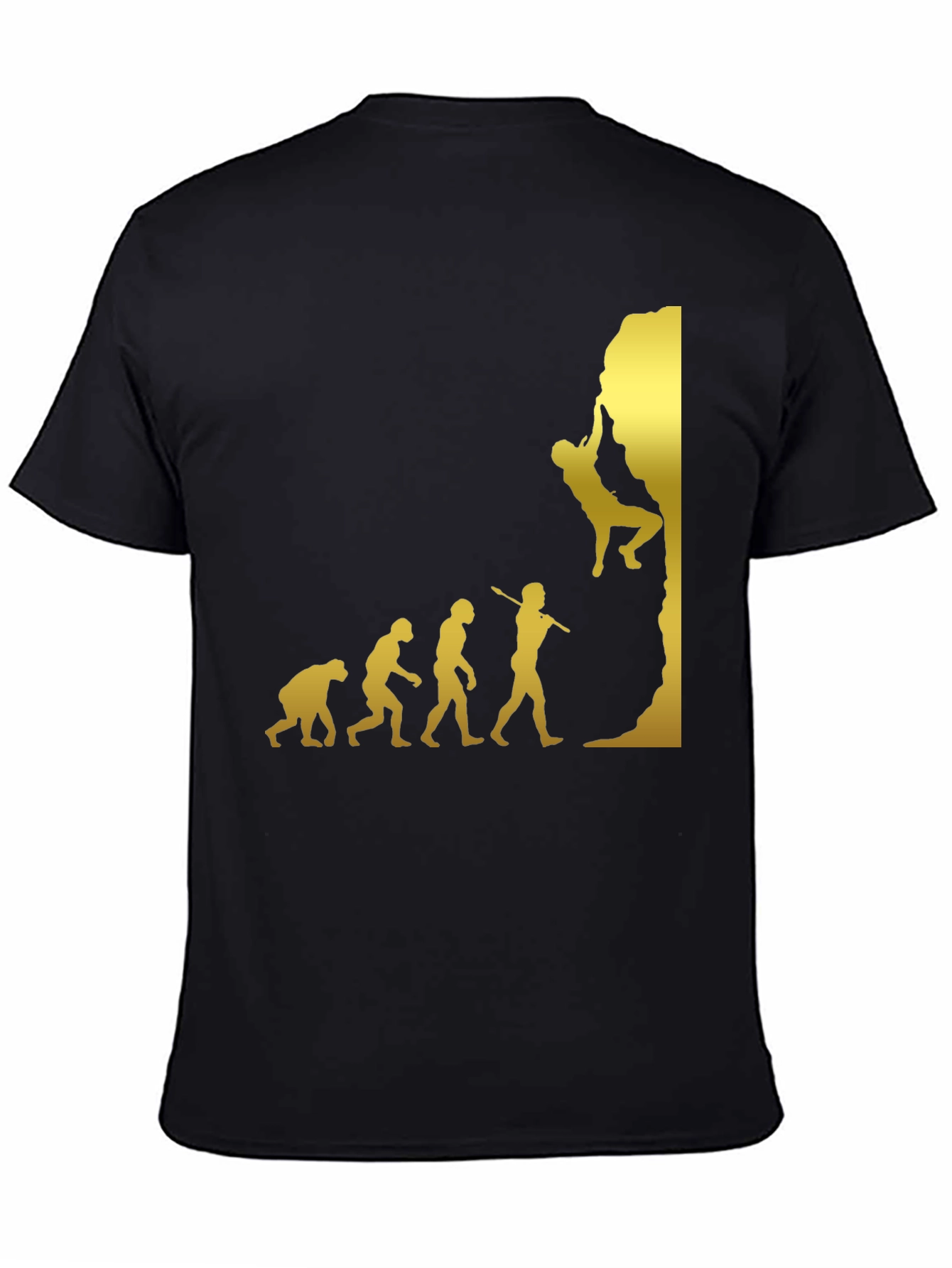 Climbing Evolution T-Shirt - Black Graphic Tee