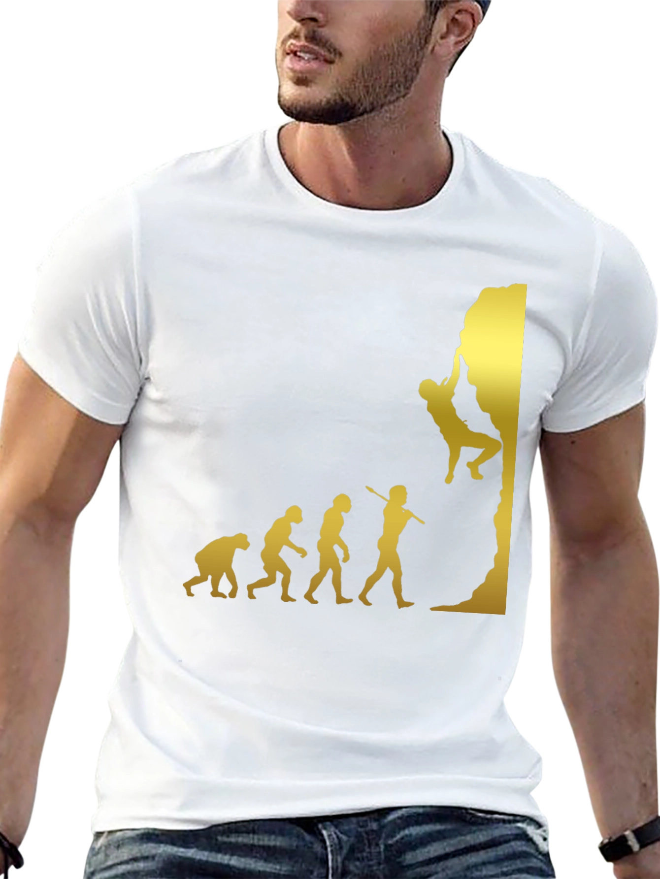 Climbing Evolution T-Shirt - Black Graphic Tee