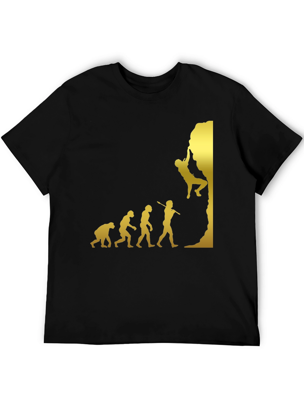 Climbing Evolution T-Shirt - Black Graphic Tee