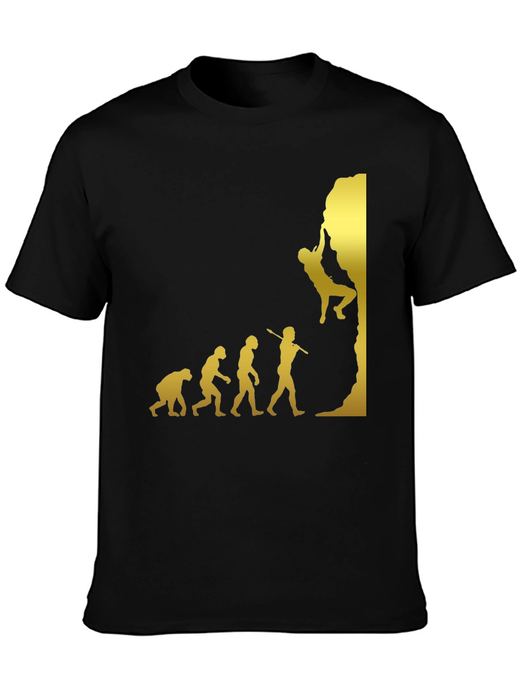 Climbing Evolution T-Shirt - Black Graphic Tee