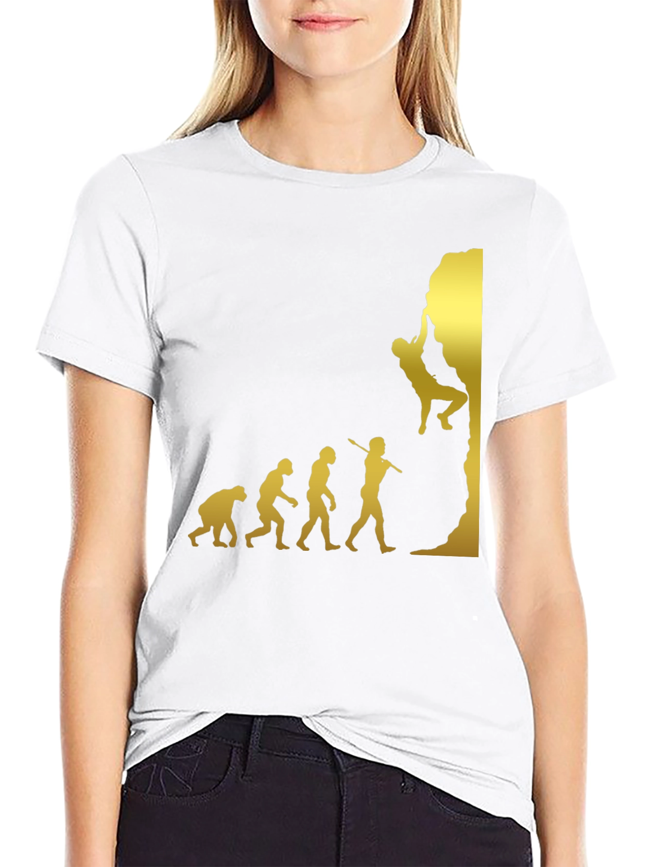 Climbing Evolution T-Shirt - Black Graphic Tee