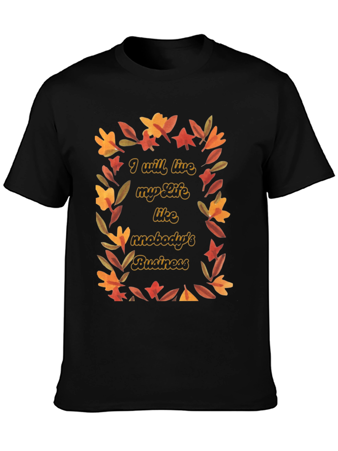 Autumn Floral Graphic Tee - Live Your Life