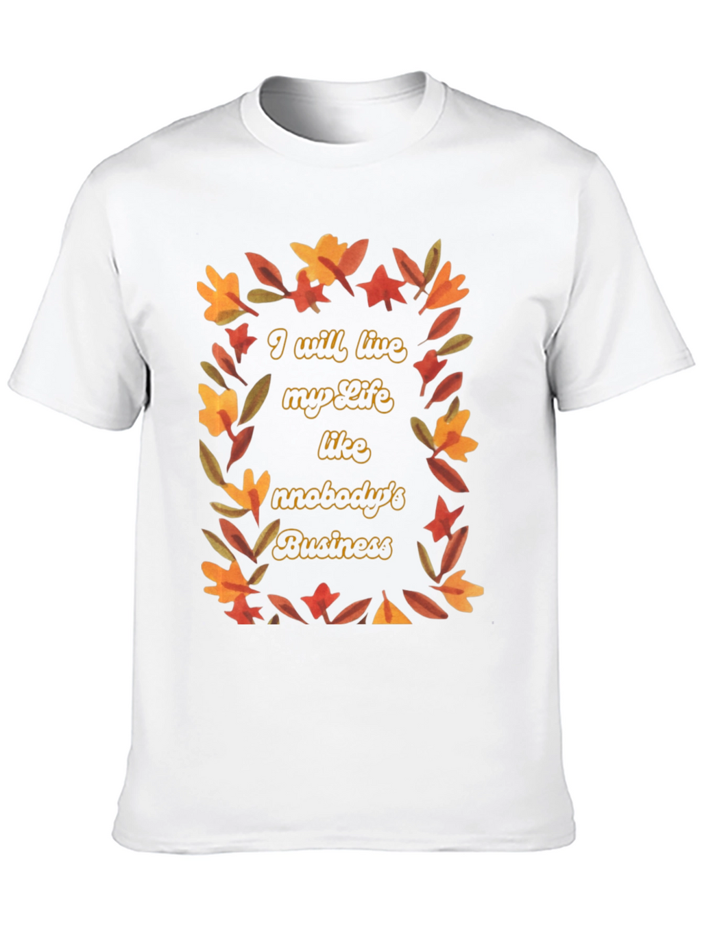 Autumn Floral Graphic Tee - Live Your Life