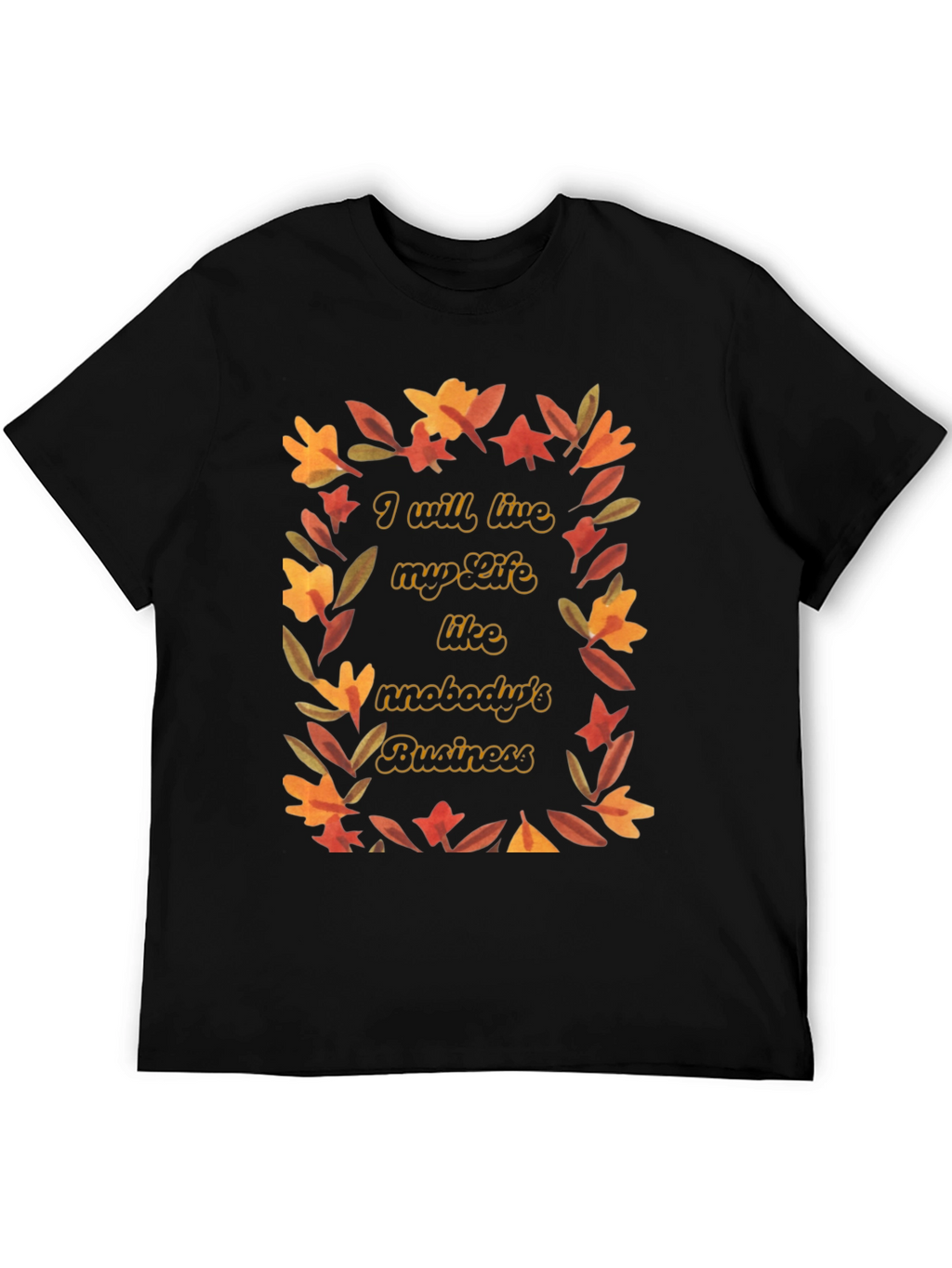 Autumn Floral Graphic Tee - Live Your Life