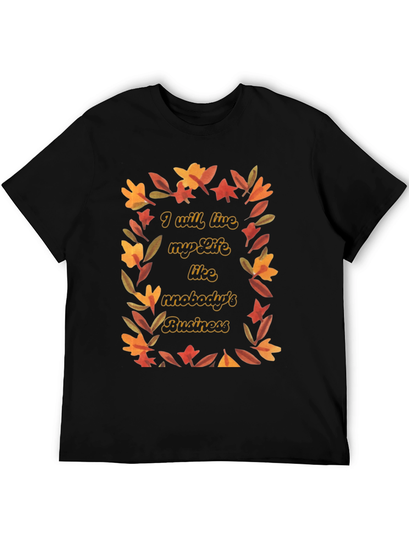 Autumn Floral Graphic Tee - Live Your Life