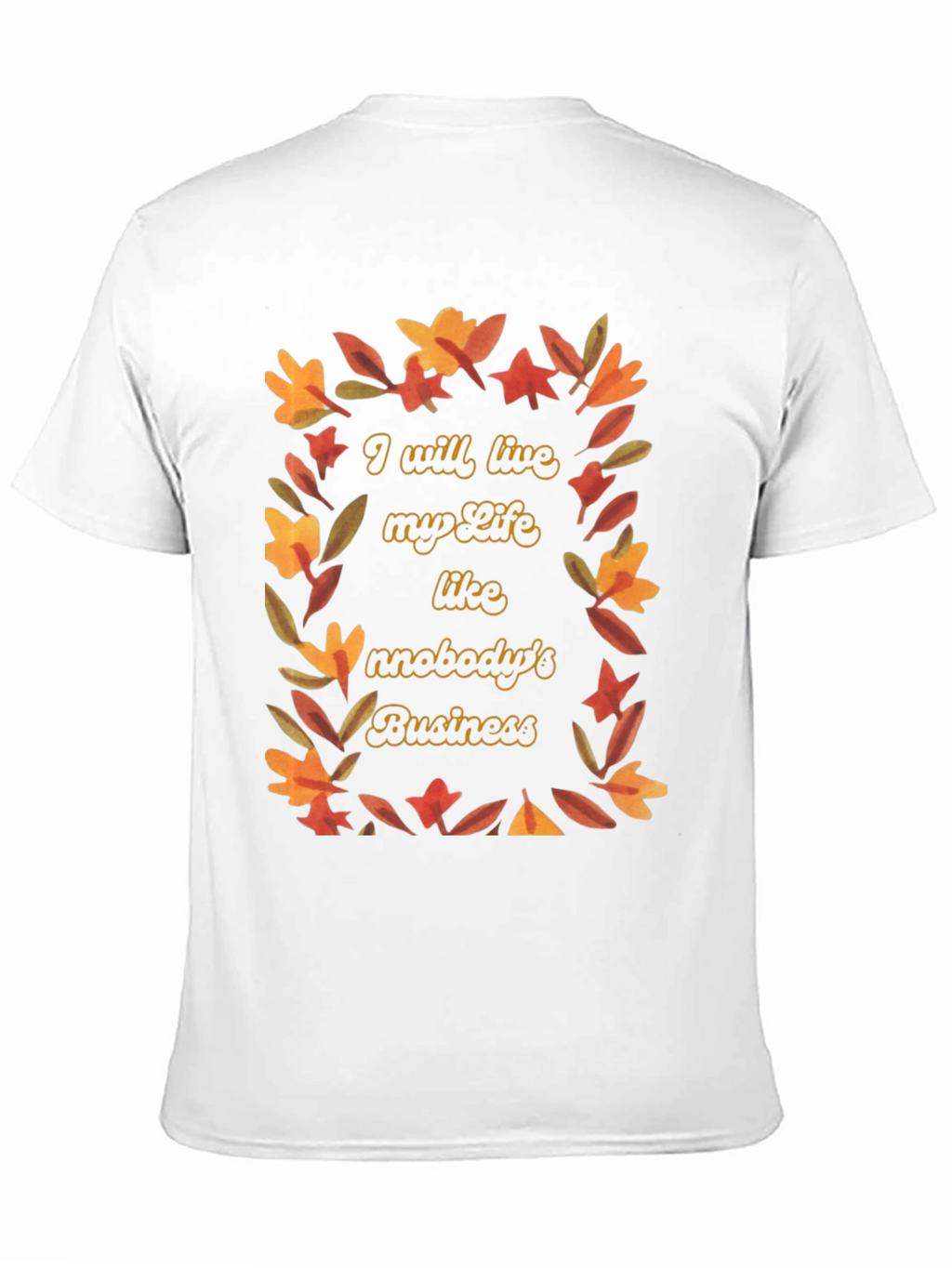 Autumn Floral Graphic Tee - Live Your Life