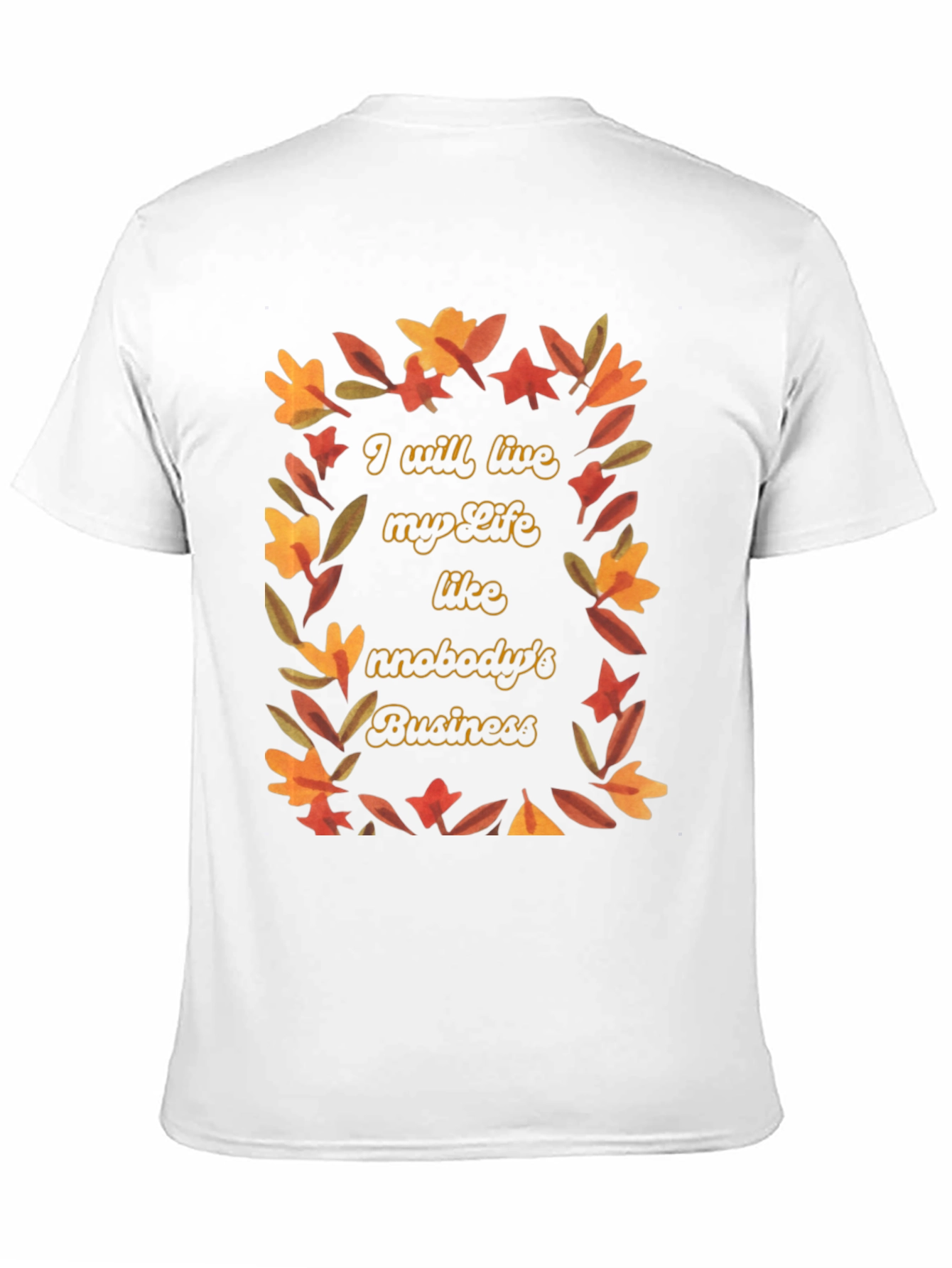 Autumn Floral Graphic Tee - Live Your Life