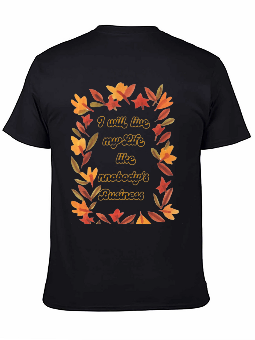Autumn Floral Graphic Tee - Live Your Life