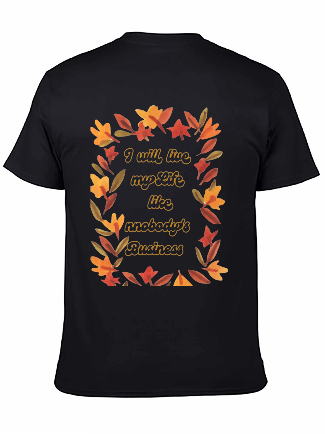 Autumn Floral Graphic Tee - Live Your Life