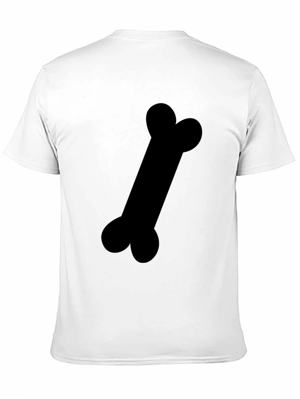 Black T-Shirt with Bone Graphic Print