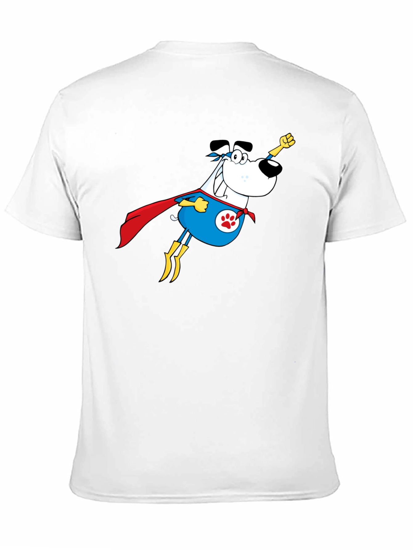Superhero Dog Graphic Tee - Black Cotton T-Shirt