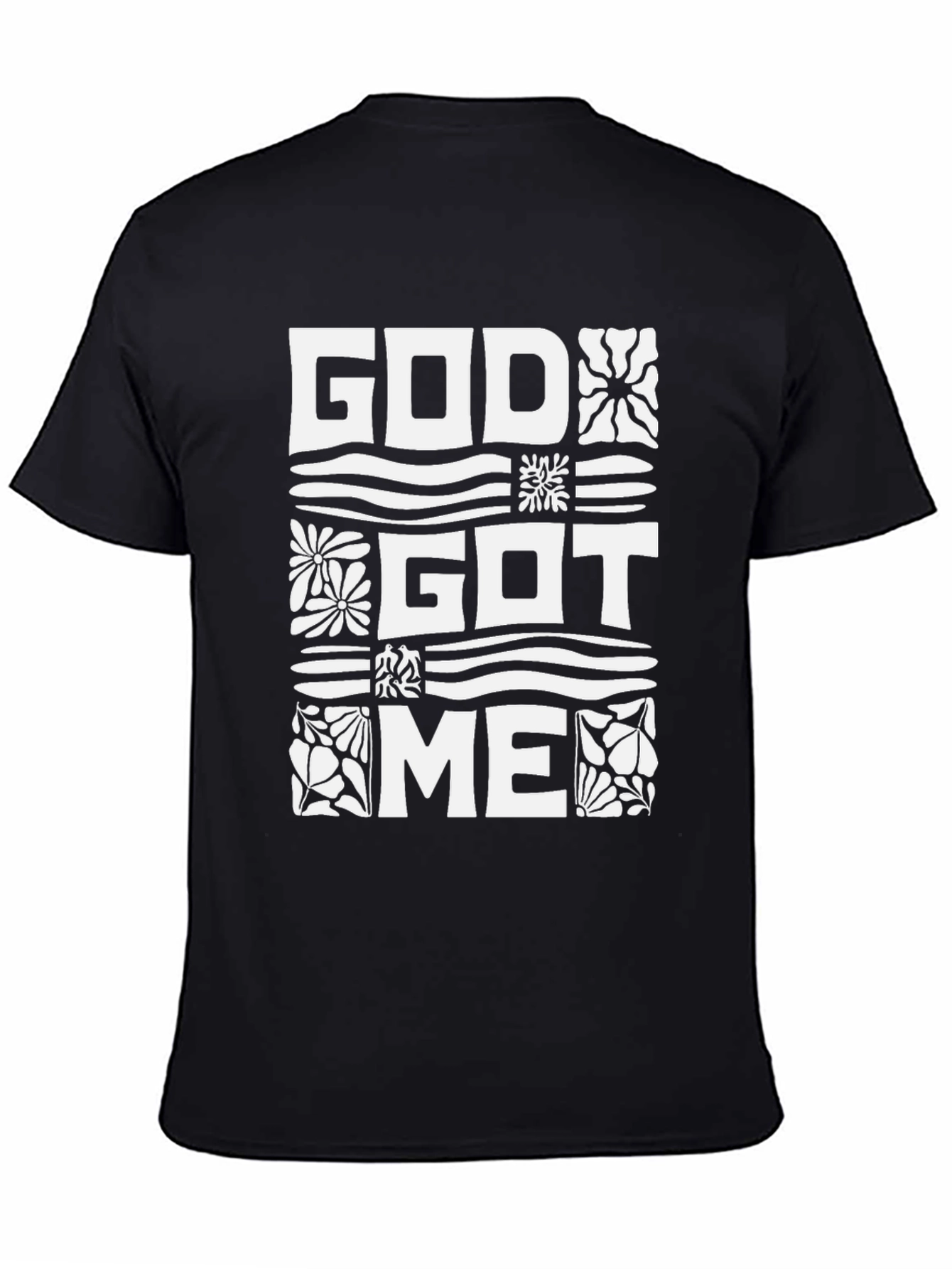 God Got Me T-Shirt Black Crew Neck Tee Christian Apparel