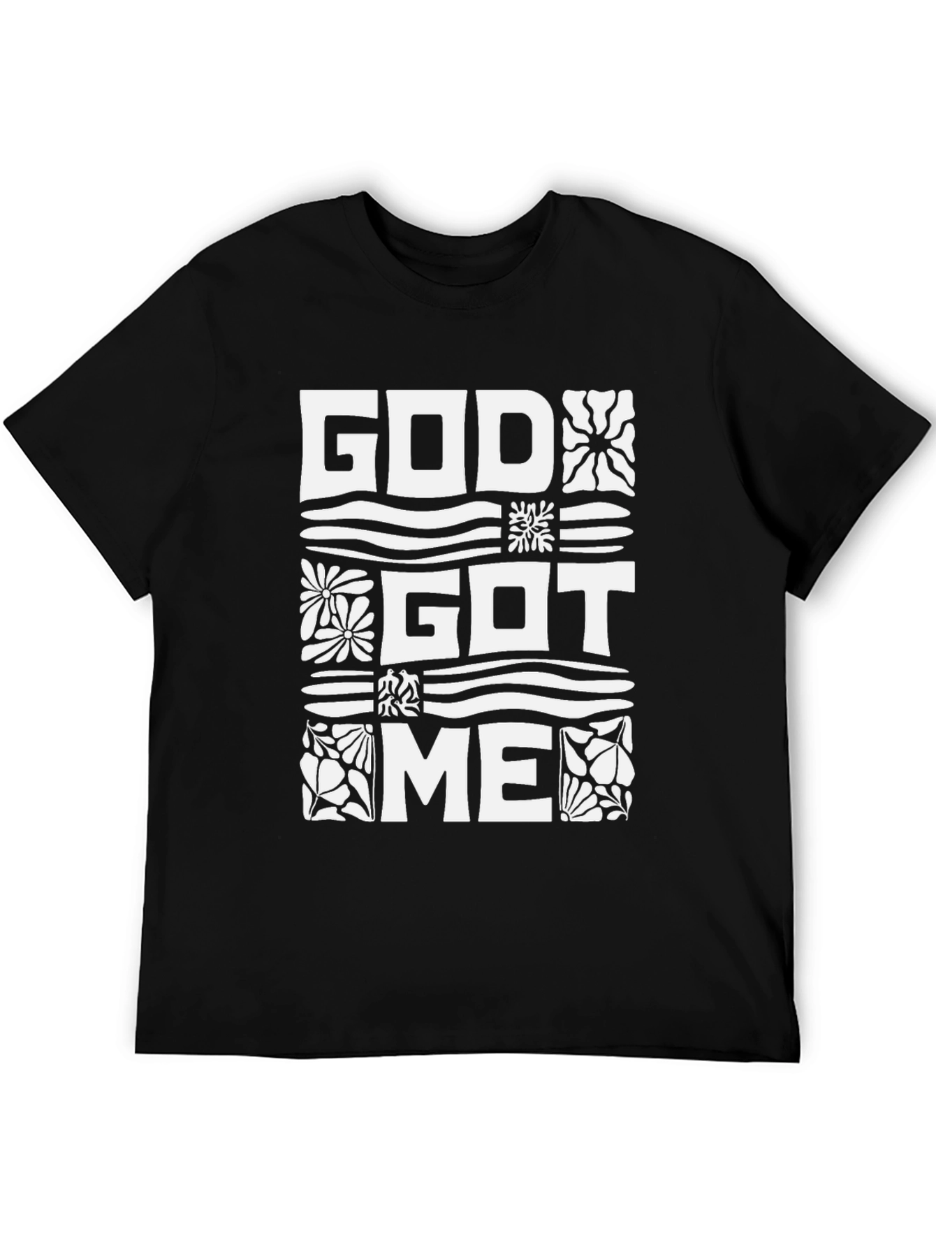 God Got Me T-Shirt Black Crew Neck Tee Christian Apparel