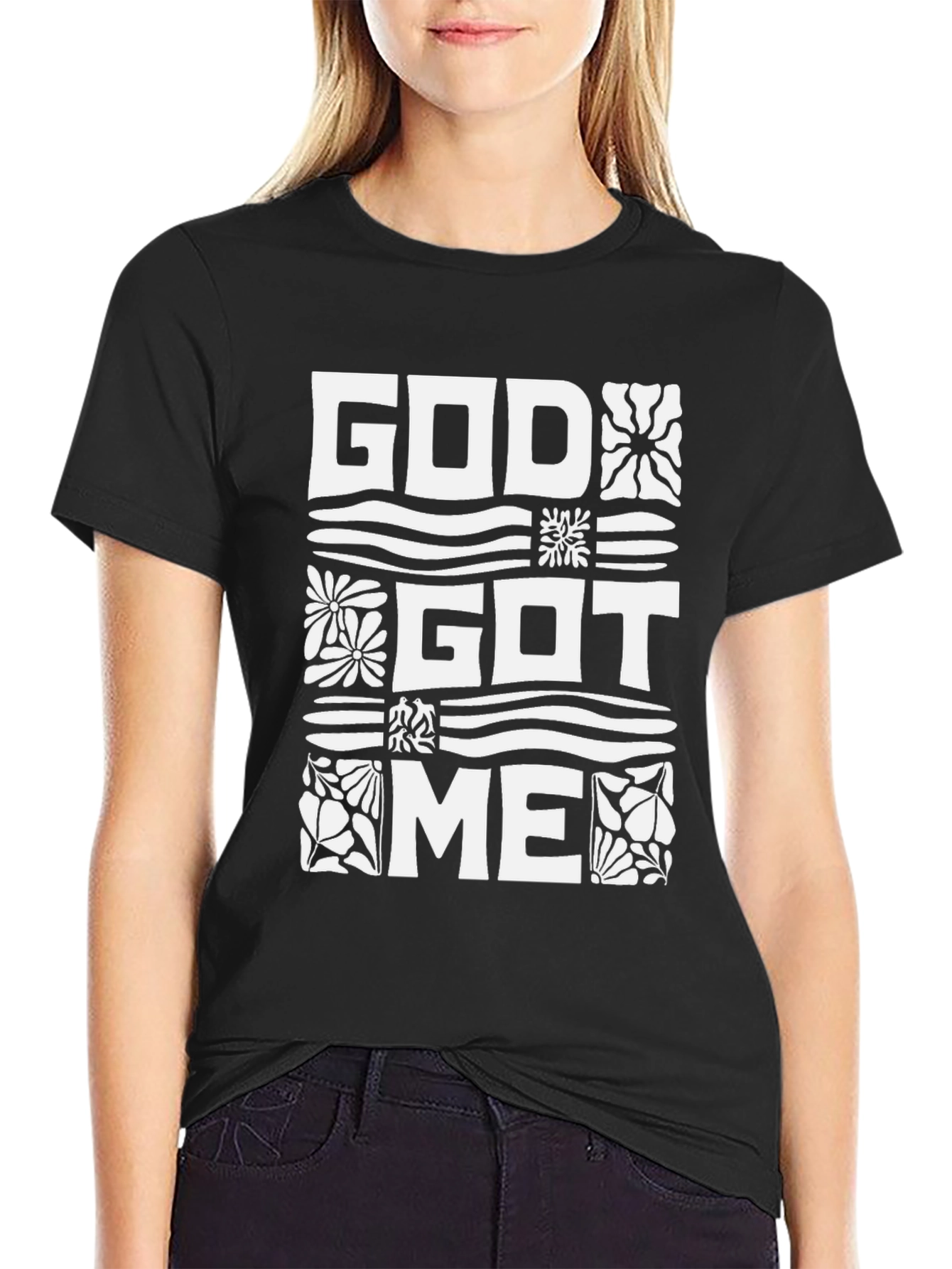 God Got Me T-Shirt Black Crew Neck Tee Christian Apparel