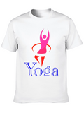 Yoga Graphic Print Black T-Shirt