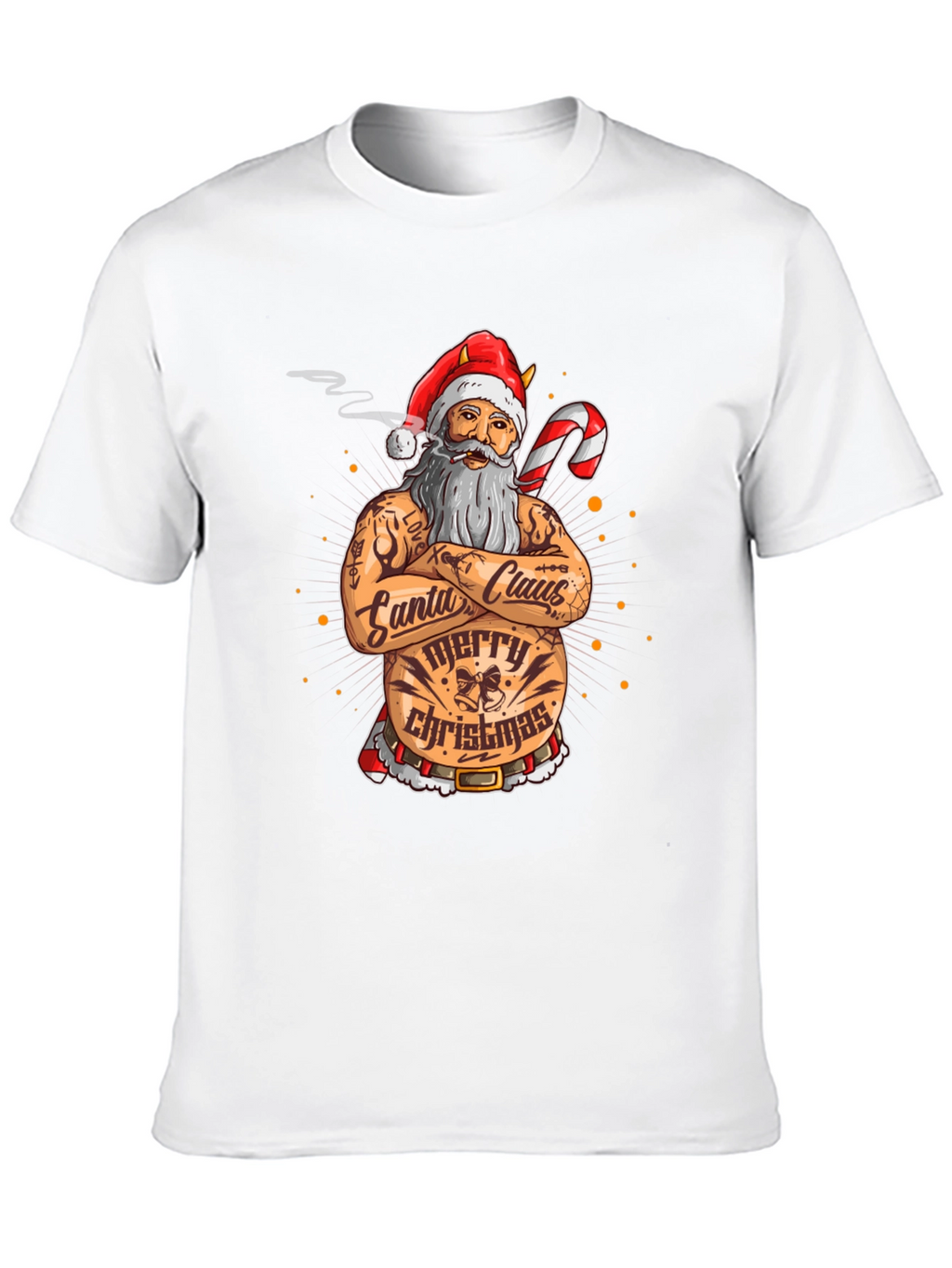 Tattooed Santa Claus Christmas T-Shirt
