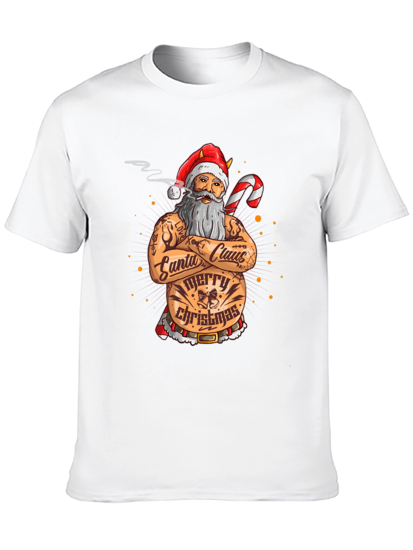 Tattooed Santa Claus Christmas T-Shirt