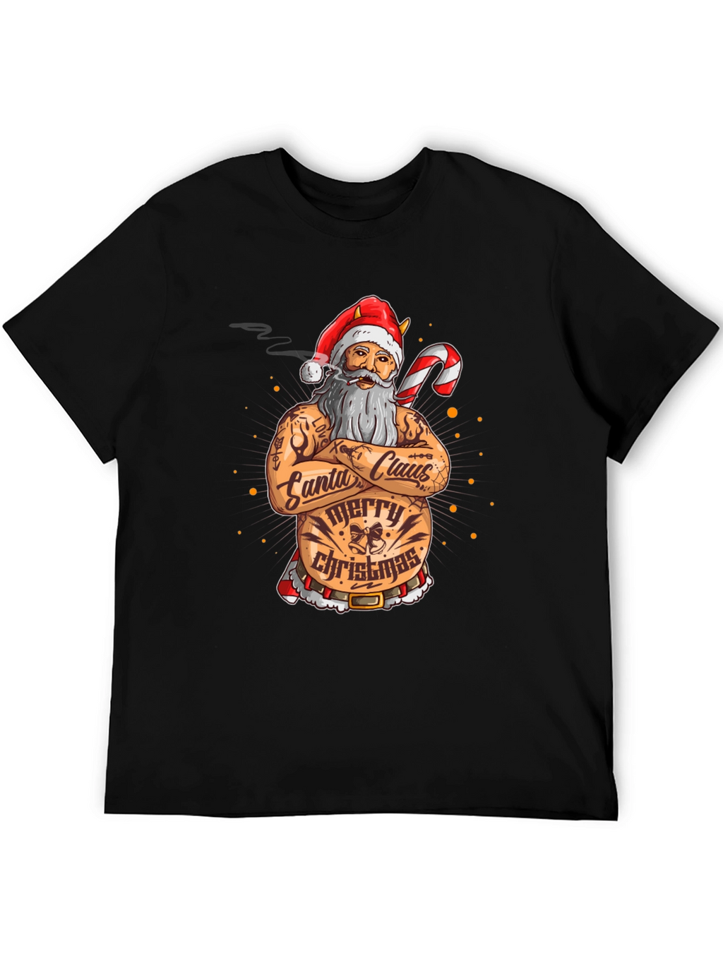 Tattooed Santa Claus Christmas T-Shirt