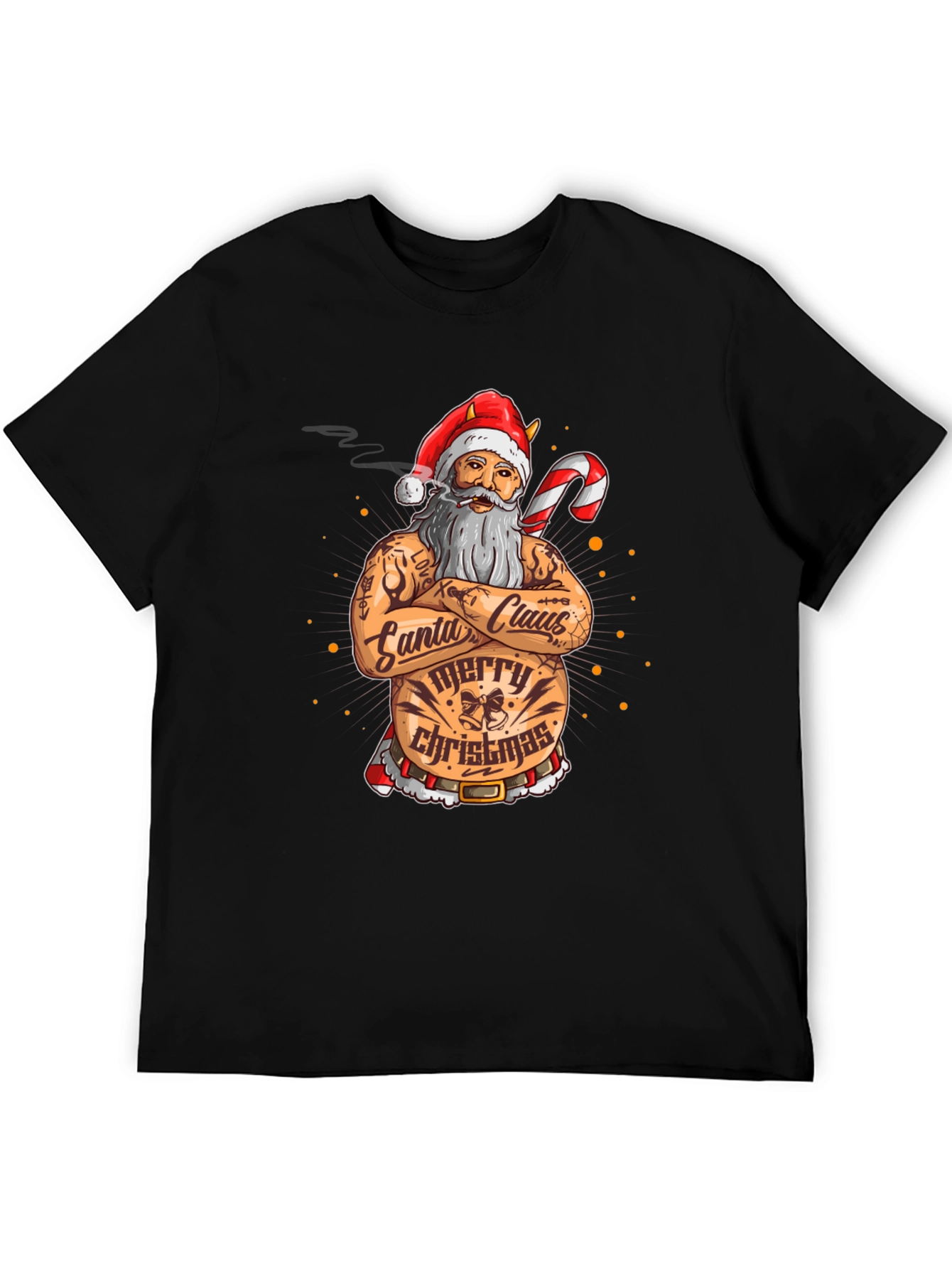 Tattooed Santa Claus Christmas T-Shirt