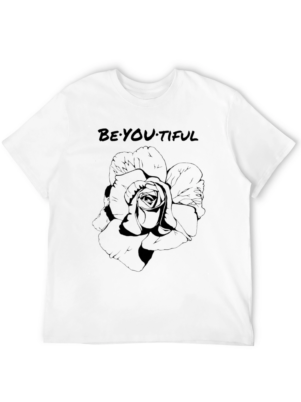 Be-YOU-tiful Rose Graphic Tee - Black T-Shirt