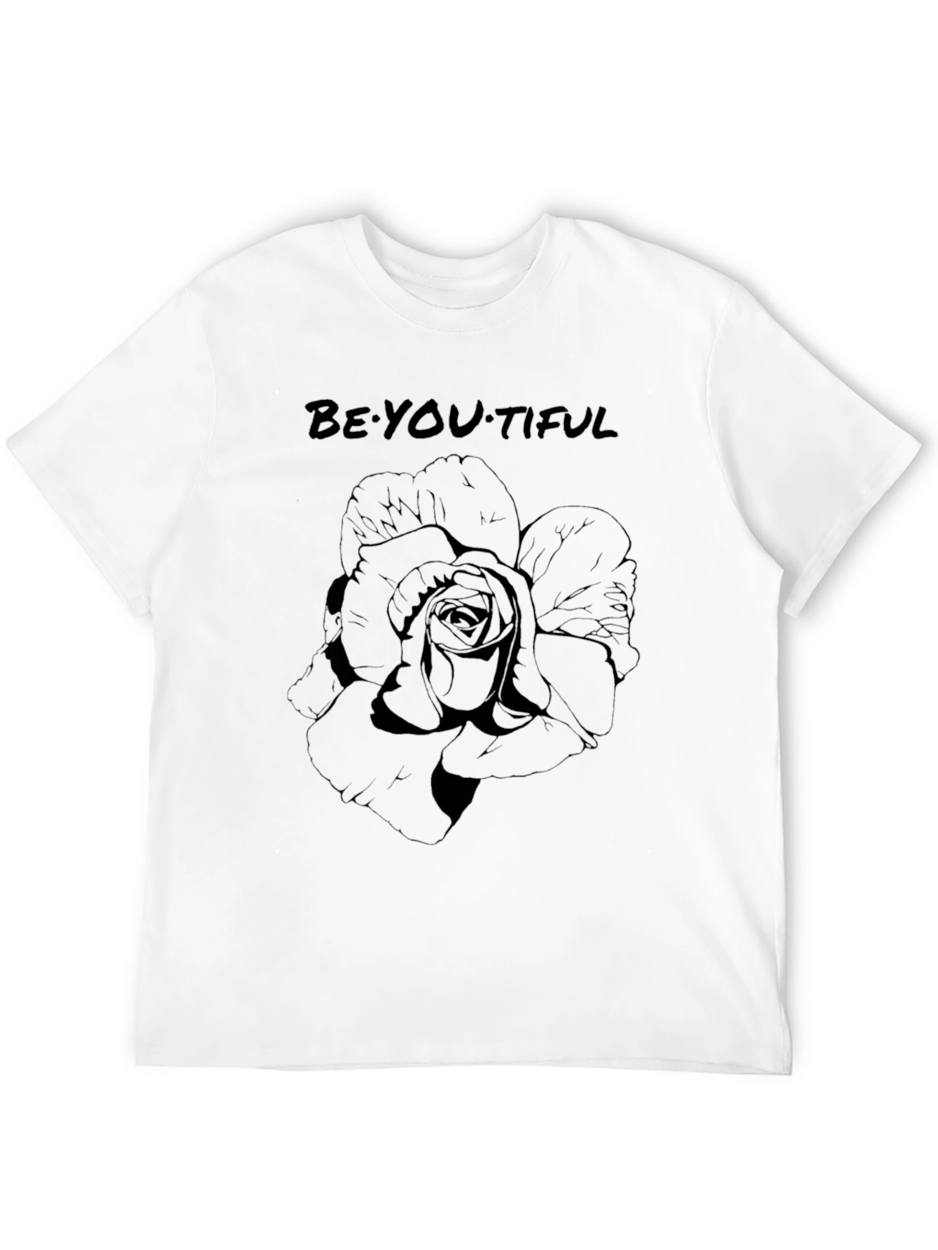 Be-YOU-tiful Rose Graphic Tee - Black T-Shirt