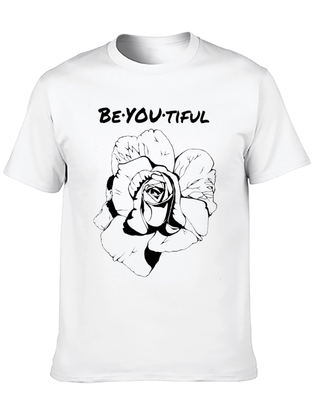 Be-YOU-tiful Rose Graphic Tee - Black T-Shirt