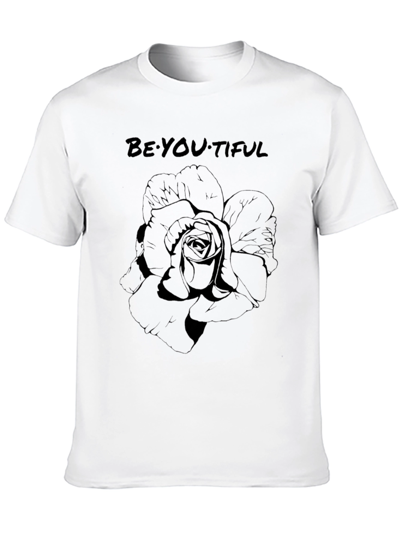 Be-YOU-tiful Rose Graphic Tee - Black T-Shirt